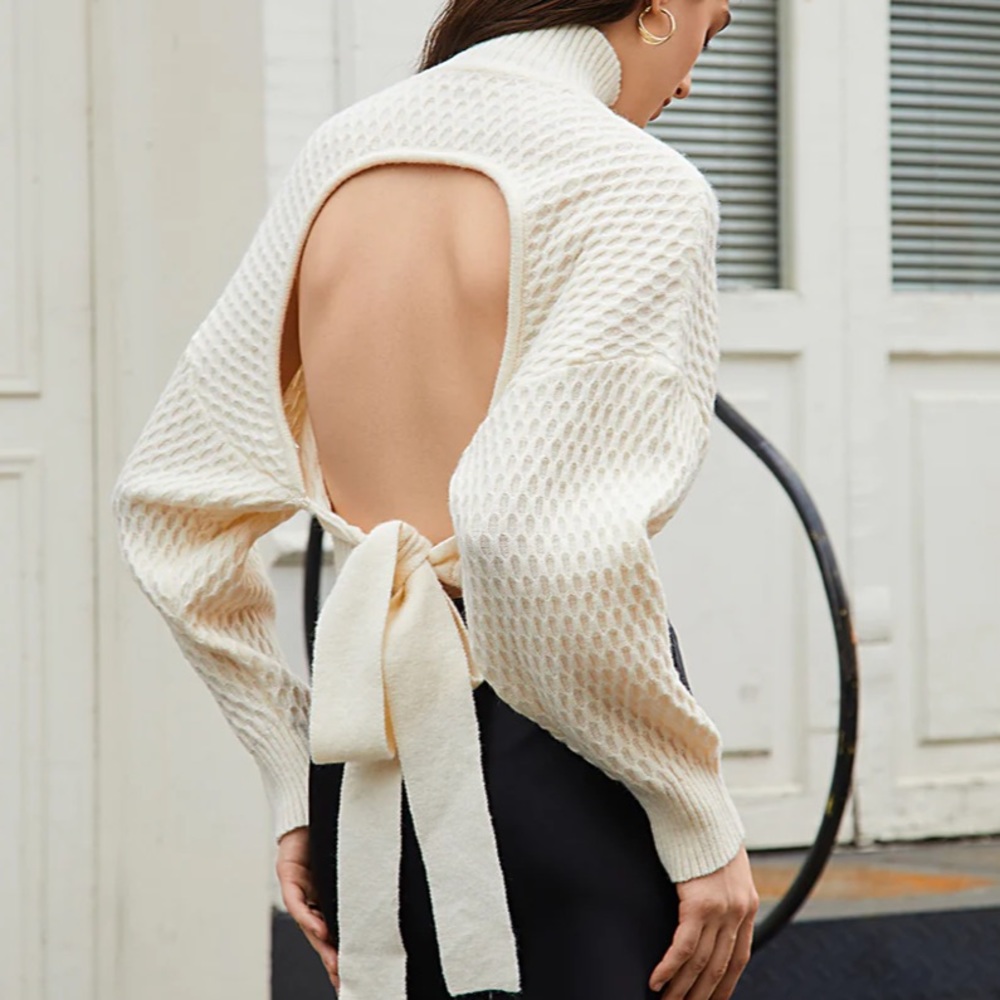 Tie Back Sweater